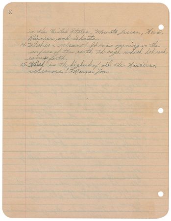 Lot #663 Eddie Cochran: Cochran’s science homework on glaciers and volcanoes - Image 2