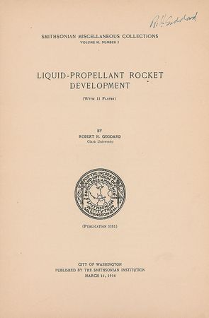 Lot #421 Robert H. Goddard: A Smithsonian article chronicling 15 years of experiments by the rocket pioneer - Image 1