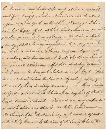 Lot #178 Declaration of Independence: Richard Stockton: Incredibly scarce handwritten letter from the New Jersey signer - Image 2