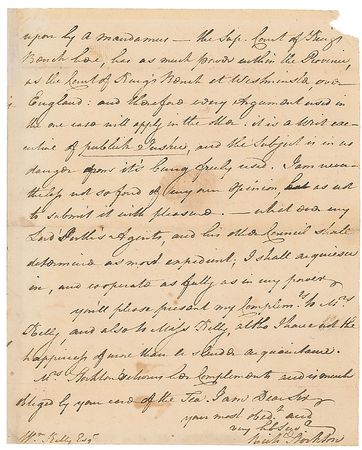 Lot #178 Declaration of Independence: Richard Stockton: Incredibly scarce handwritten letter from the New Jersey signer - Image 3
