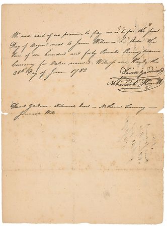 Lot #179 Declaration of Independence: James Wilson Signed Document - Image 1