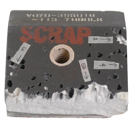Lot #434 Space Shuttle Tile: Unusual damaged Endeavour tile - Image 1