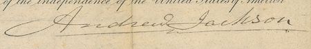 Lot #15 Andrew Jackson: Desirable presidential patent for “a back for a Forge & for most other fires where a blast is needed” - Image 2