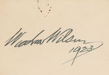 Lot #59 Woodrow and Edith Bolling Wilson Signatures - Image 1
