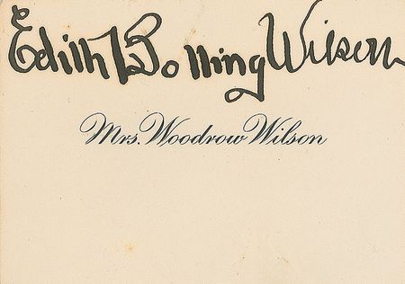 Lot #59 Woodrow and Edith Bolling Wilson Signatures - Image 2