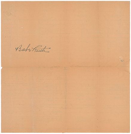 Lot #949 Babe Ruth Signature - Image 1