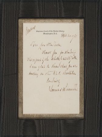Lot #290 Supreme Court: Louis D. Brandeis Handwritten Letter Signed - Image 2