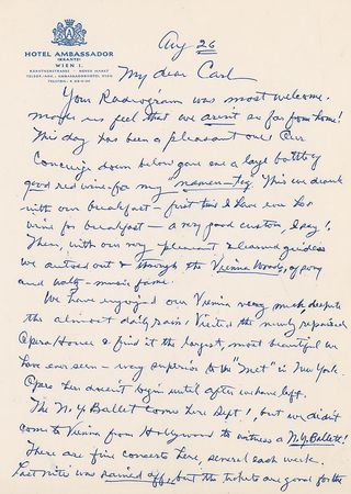 Lot #170 Lee de Forest: Enjoying wine and the countryside, the radio pioneer sends an account of his time in Germany - Image 1