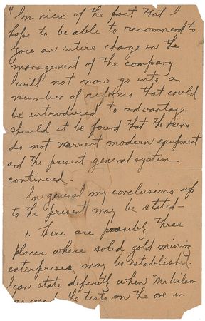 Lot #68 Herbert Hoover: Rare letter while gold mining in China: “The natives work some veins there—but the natives demand some compensation” - Image 4