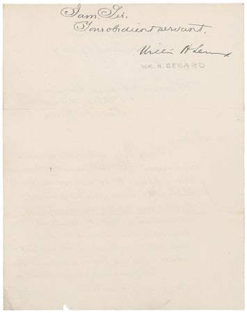Lot #283 William Seward Signed Letter - Image 2