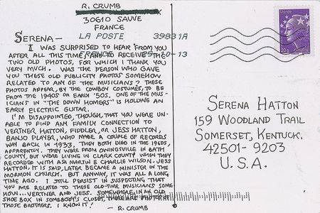 Lot #595 Robert Crumb Handwritten Letter Signed - Image 1
