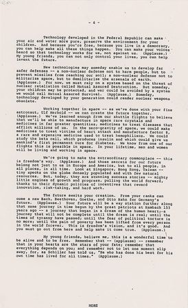 Lot #104 Ronald Reagan: Finishing his historic state visit, Reagan criticizes Communist Europe, singling out Russia as “cousins on the other side of the wall” - Image 7