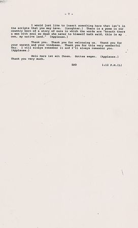 Lot #104 Ronald Reagan: Finishing his historic state visit, Reagan criticizes Communist Europe, singling out Russia as “cousins on the other side of the wall” - Image 8