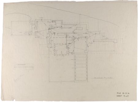 Lot #575 Frank Lloyd Wright: Extremely rare working developmental plans to his architectural triumph, Fallingwater - Image 5