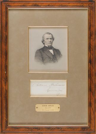 Lot #31 Andrew Johnson Signature