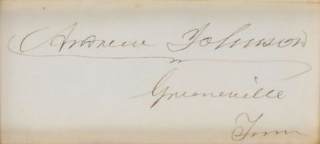 Lot #31 Andrew Johnson Signature - Image 2