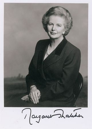 Lot #328 Margaret Thatcher Signed Photograph - Image 1