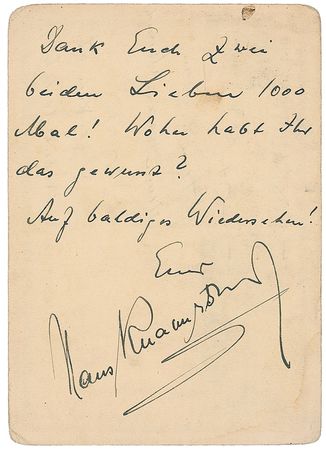 Lot #611 Hans Knappertsbusch - Image 1