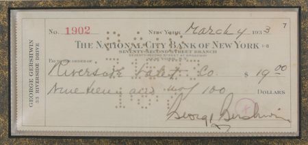 Lot #668 George Gershwin Check - Image 3