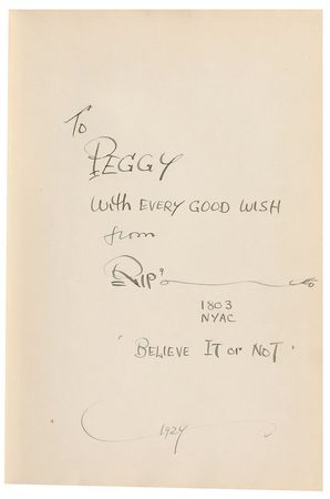 Lot #590 Robert Ripley Book - Image 1