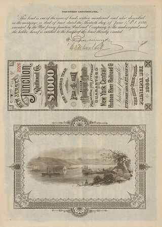 Lot #239 J. Pierpont Morgan: Choice elaborate railroad bond from the US Steel founder - Image 1