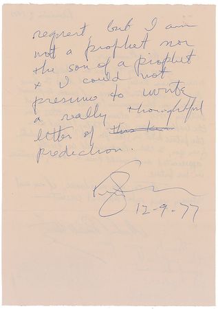 Lot #316 Celebrity Predictions: Celebrities from all walks of life offer their predictions for the future - Image 6