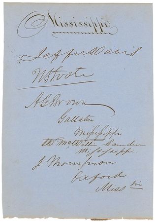 Lot #165 Jefferson Davis Signature - Image 1
