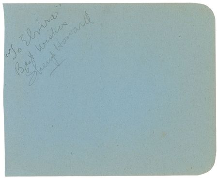 Lot #836 Three Stooges: Shemp Howard Signature - Image 1