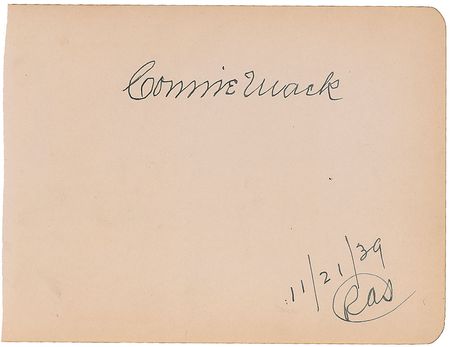Lot #995 Connie Mack Signature - Image 1