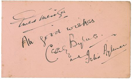 Lot #910 Ernest Thesiger Signature - Image 1