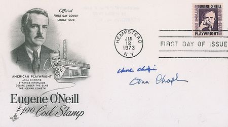 Lot #794 Charlie and Oona Chaplin First Day Cover - Image 1