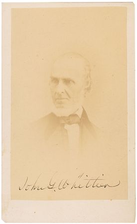 Lot #527 Oliver Wendell Holmes and John Greenleaf Whittier Signed Photographs - Image 2