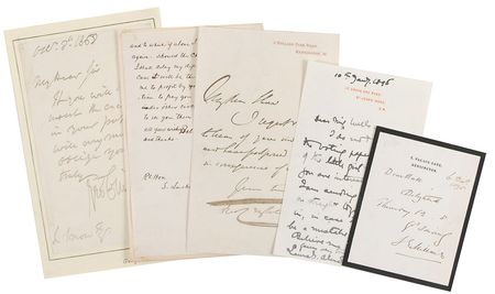Lot #496 British Painters Handwritten Letters Signed - Image 1
