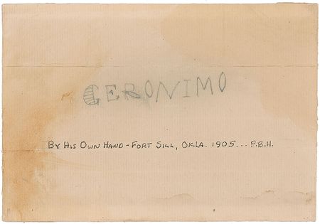 Lot #198 Geronimo: Fabled Apache warrior Geronimo?terrific provenance for the ?signature of the old chief? - Image 1