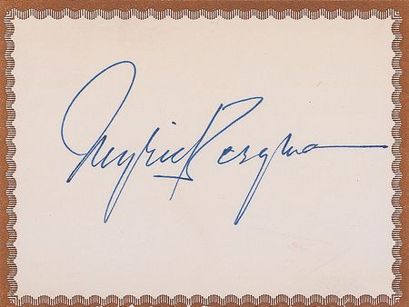 Lot #863 Ingrid Bergman Signature - Image 1