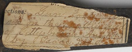 Lot #350 Gettysburg: Enfield Pattern 1853 rifle-musket lockplate “picked up on the battlefield of Gettysburgh Aug. 1863” - Image 3