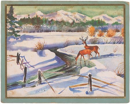 Lot #523 Ernest Hemingway: Rare Christmas card describing an idyllic scene far from Cuba - Image 2