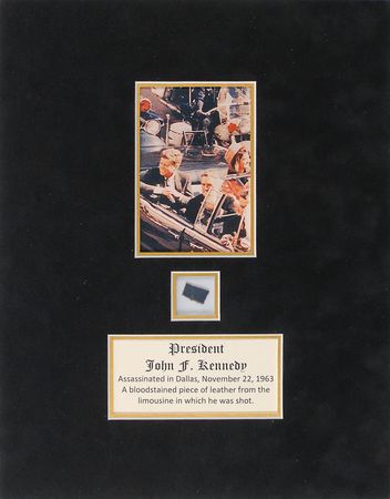 Lot #98 John F. Kennedy Limousine Seat Leather - Image 1
