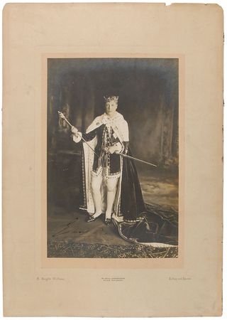 Lot #218 King Edward VIII: Early formal investiture portrait of the future king, dated the day he received his title Prince of Wales - Image 2