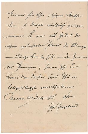 Lot #440 Graf Ferdinand von Zeppelin Handwritten Letter Signed - Image 2