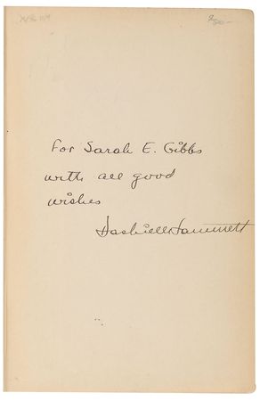 Lot #518 Dashiell Hammett: Rare signed edition of his 1934 detective classic, The Thin Man - Image 1