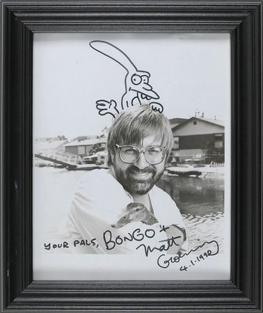 Lot #594 Matt Groening Signed Photograph - Image 2