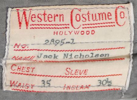 Lot #847 Chinatown: Jack Nicholson: Nicholson?s screen-worn suit from the chilling nose-cutting scene of the film noir classic Chinatown - Image 7