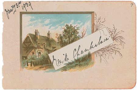 Lot #155 Winston Churchill and Neville Chamberlain Signatures - Image 2