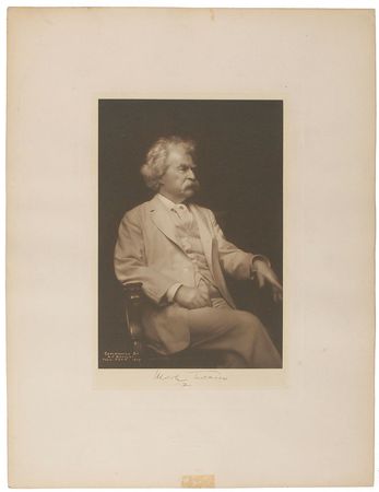 Lot #504 Samuel L. Clemens: Magnificent oversized portrait made to benefit victims of the 1906 San Francisco earthquake - Image 1
