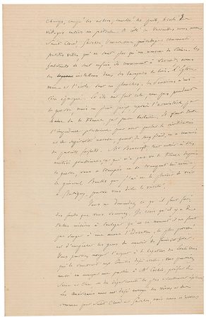 Lot #228 Edouard Rene de Laboulaye: The Frenchman behind the Statue of Liberty writes on Bartholdi?s first scouting trip overseas: ?He is a very gallant man and an artist with a lot of talents; I truly wish that his project can succeed in America? - Image 3