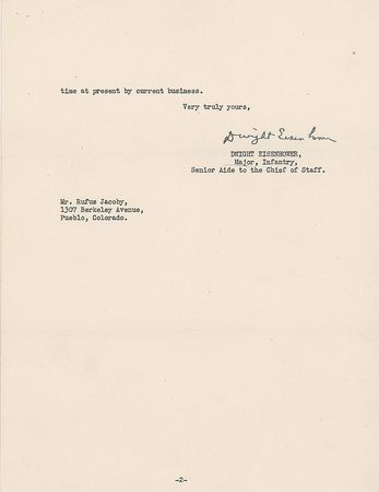 Lot #85 Dwight D. Eisenhower: Replying ?at General MacArthur?s request,? Eisenhower describes troop movements on the Western Front during WWI - Image 2