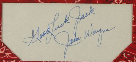 Lot #839 John Wayne Signature - Image 2