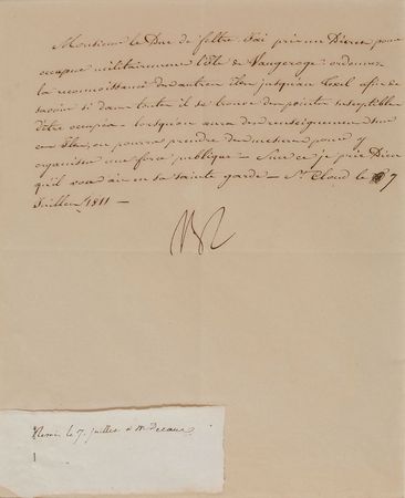 Lot #243 Napoleon: As Emperor of the French, Napoleon writes to his minister of war - Image 2