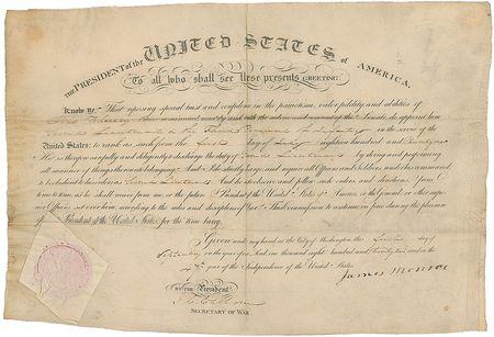 Lot #10 James Monroe: Highly desirable military